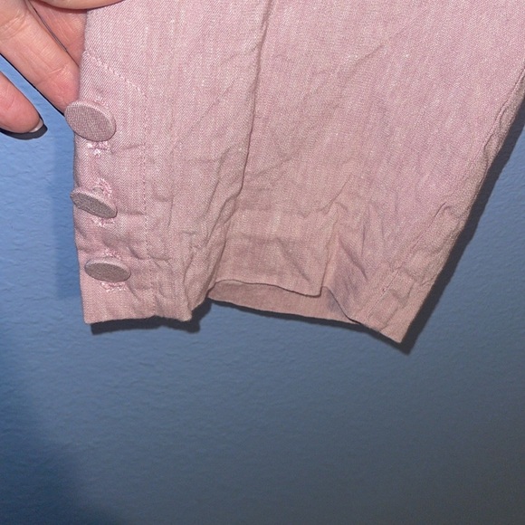 J. Jill Linen Stretch Capri Pants, Orchid/Light Lavender - size Large Petite. Q - Picture 3 of 7